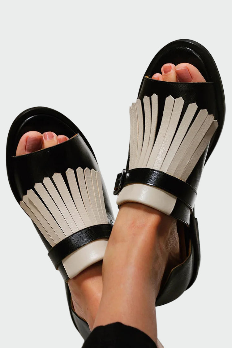 Lucretia | Elegante Plattform-Sandalen mit Fransen