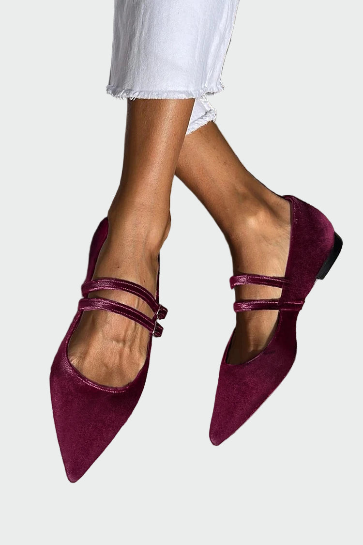 Jiada | Ballerinas mit Doppelriemen