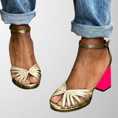 Olivia - Klassische Sandalen mit Knöchelriemen und offenen Zehen
