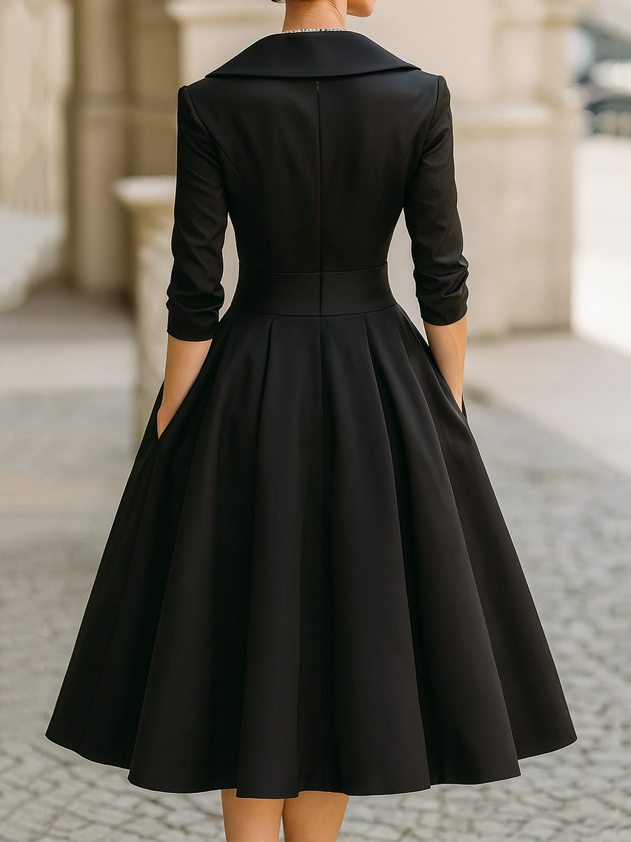 Lina - Midi-Kleid aus Satin