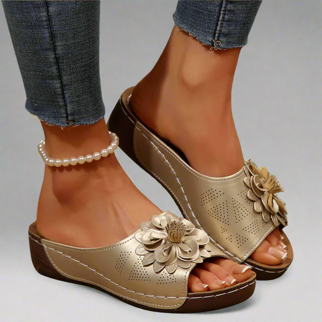 Jolanda | Elegante Orthopädische Sandalen mit Floral Design