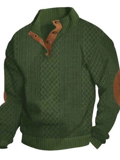 Eleganter Knopf-Pullover
