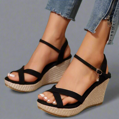 Xeltrud | Bequeme Keil-Plattform-Sandalen