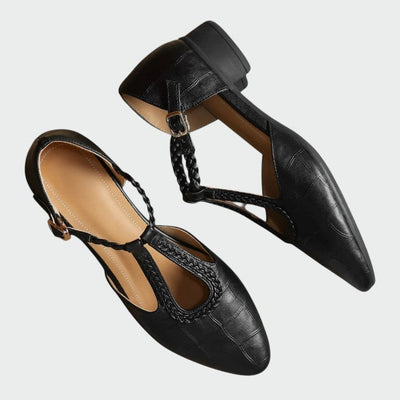 Olivia - Spitzes T-Bar Mary Jane Schuhe