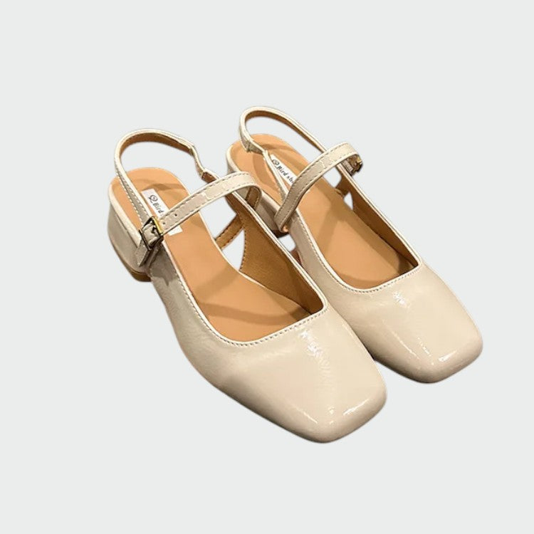 Olivia - Mary Jane Schuhe mit quadratischer Spitze