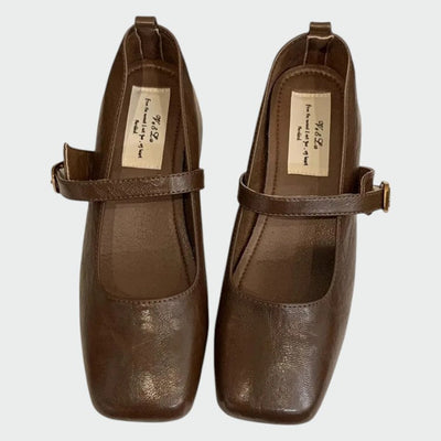 Olivia – Mary Jane Schuhe mit quadrater Spitze und hohen Absätzen