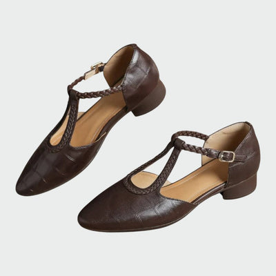 Olivia - Spitzes T-Bar Mary Jane Schuhe