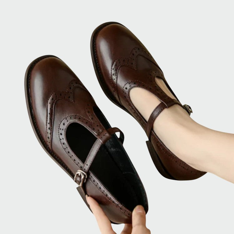 Olivia – Elegante Leder-Mary-Jane-Schuhe