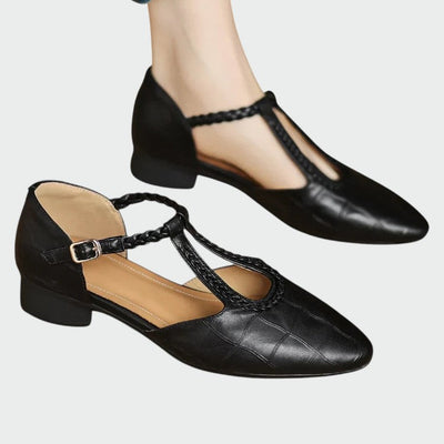 Olivia - Spitzes T-Bar Mary Jane Schuhe