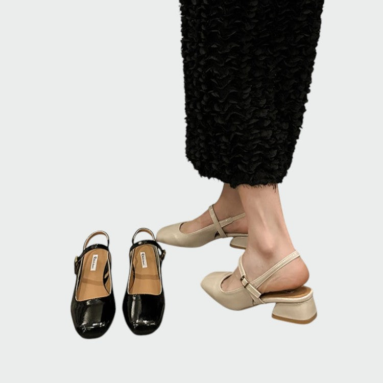 Olivia - Mary Jane Schuhe mit quadratischer Spitze