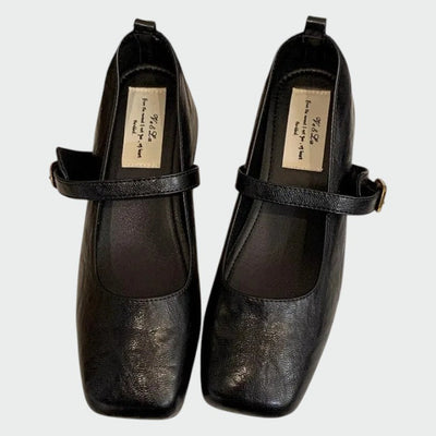 Olivia – Mary Jane Schuhe mit quadrater Spitze und hohen Absätzen