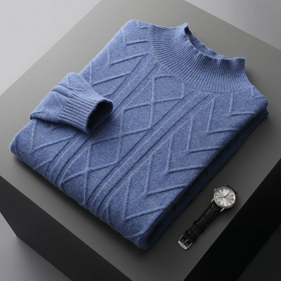 Mizar Gemusterter Kaschmirpullover