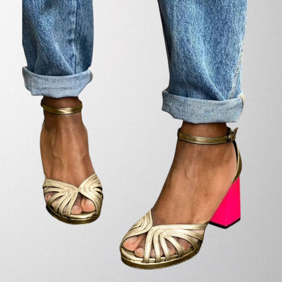 Olivia - Klassische Sandalen mit Knöchelriemen und offenen Zehen