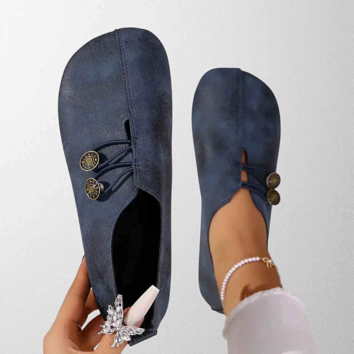 Olivia - Orthopädische Slipper aus weichem Wildleder für Frauen