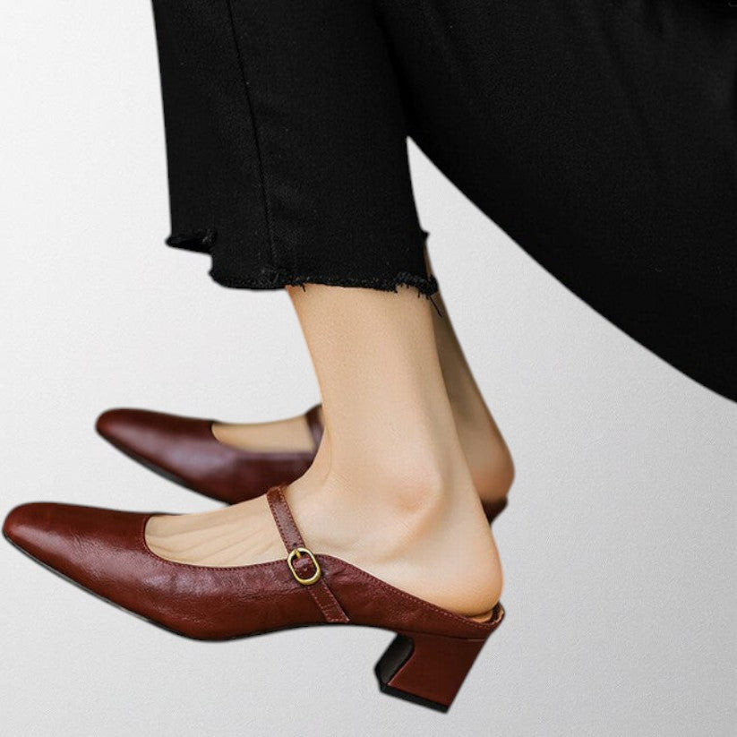 Olivia – Echte Leder-Mules