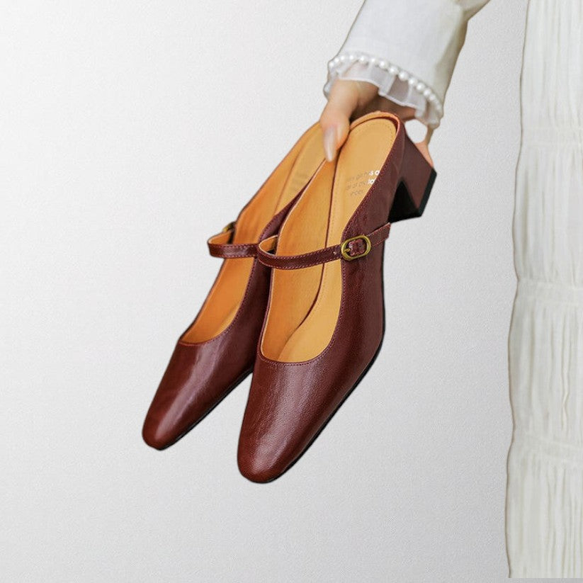 Olivia – Echte Leder-Mules
