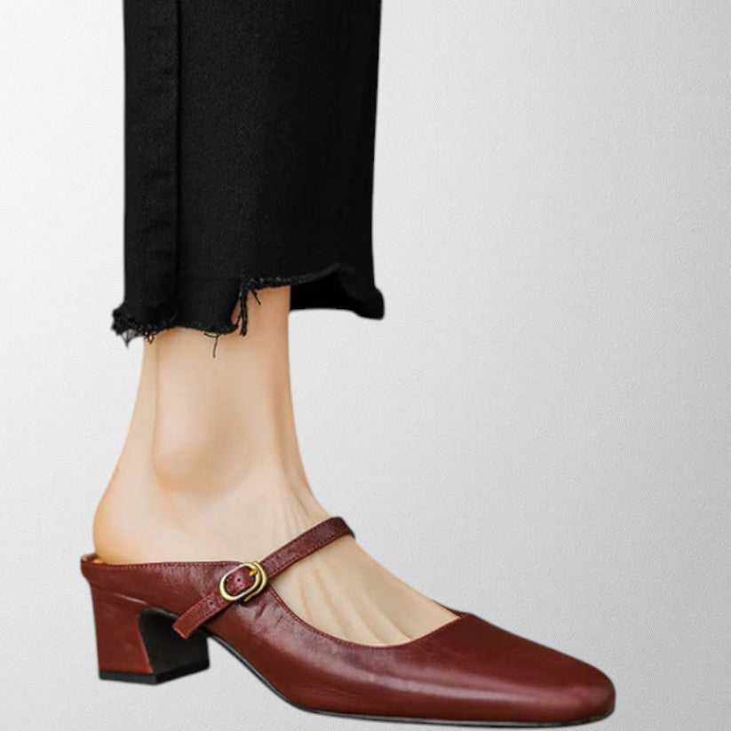 Olivia – Echte Leder-Mules