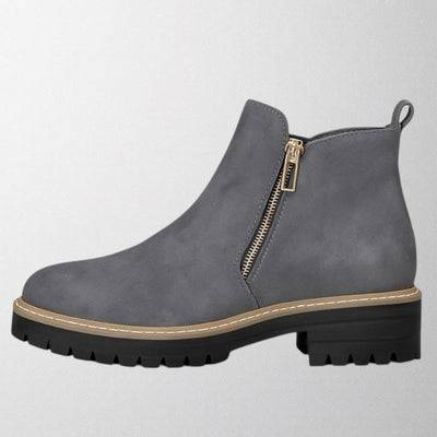 Olivia – Damenschuh mit runder Spitze und seitlichem Reißverschluss