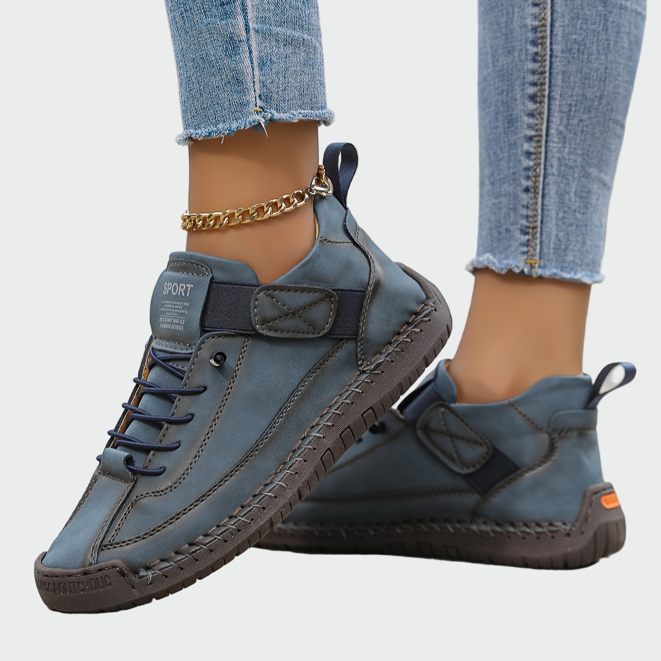 Orthopädische Leder-Stiefeletten
