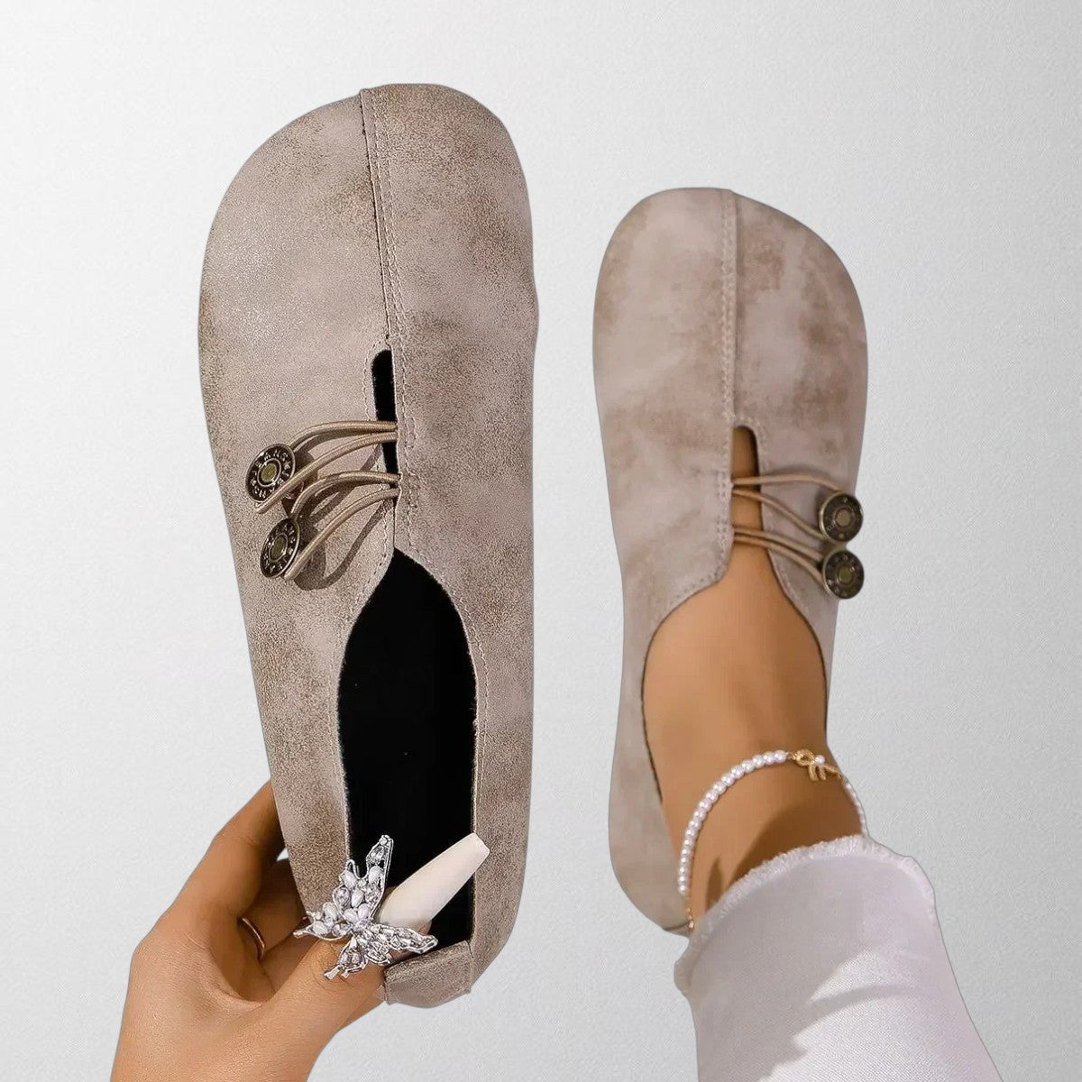 Olivia - Orthopädische Slipper aus weichem Wildleder für Frauen