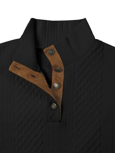 Eleganter Knopf-Pullover