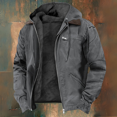 Jacke mit Reißverschluss und Kapuze