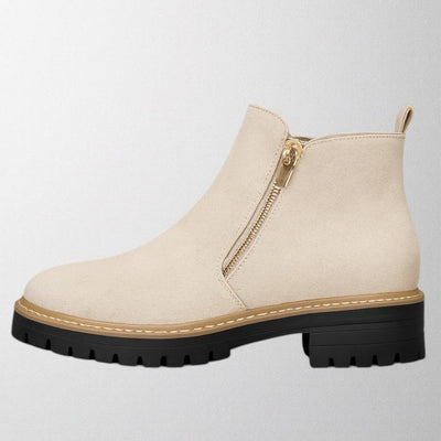 Olivia – Damenschuh mit runder Spitze und seitlichem Reißverschluss