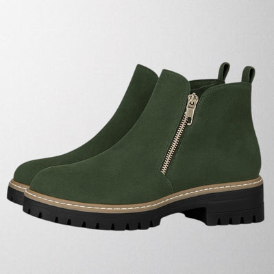 Olivia – Damenschuh mit runder Spitze und seitlichem Reißverschluss