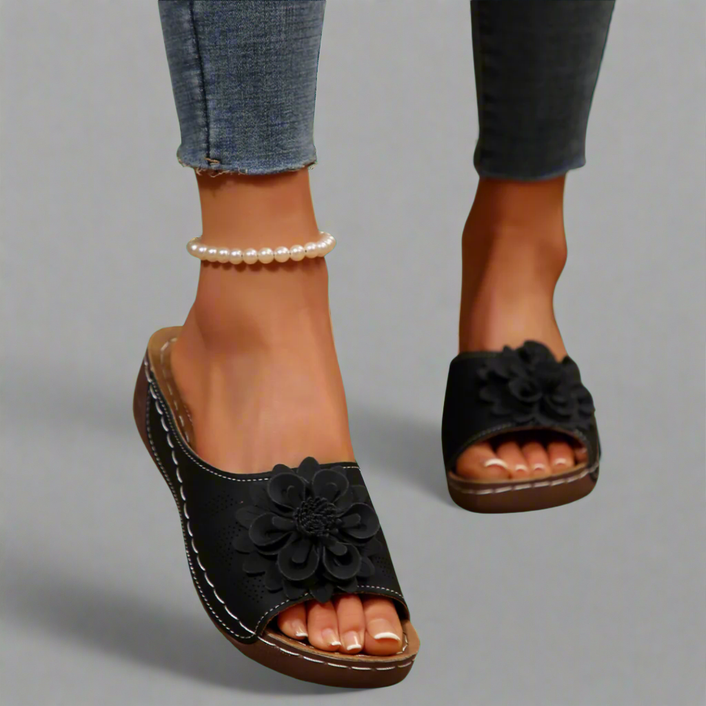 Jolanda | Elegante Orthopädische Sandalen mit Floral Design