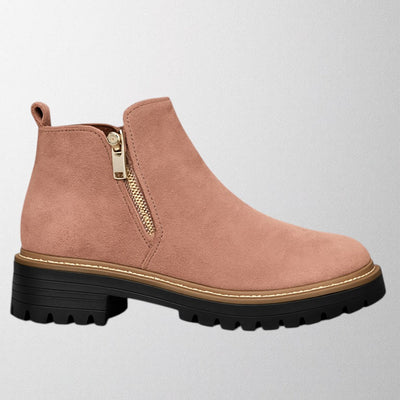 Olivia – Damenschuh mit runder Spitze und seitlichem Reißverschluss