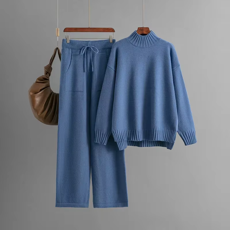 Nia® - Elegantes Set mit langärmliger Bluse und geraden Hosen