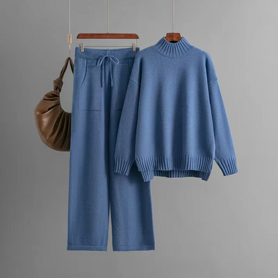 Nia® - Elegantes Set mit langärmliger Bluse und geraden Hosen