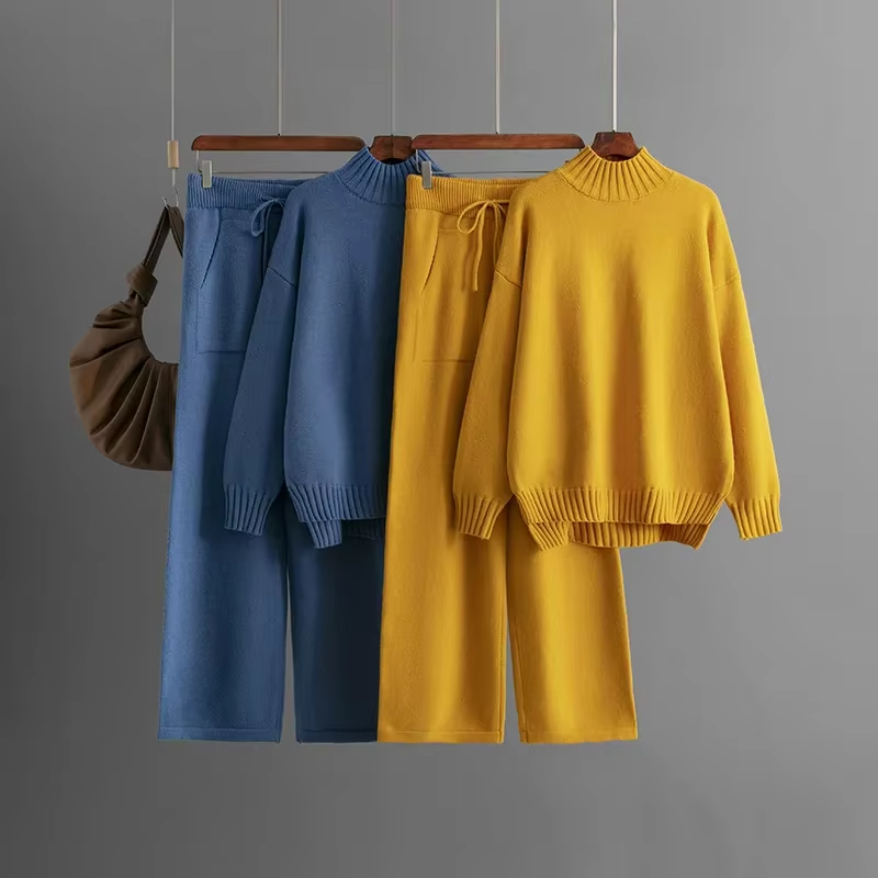 Nia® - Elegantes Set mit langärmliger Bluse und geraden Hosen