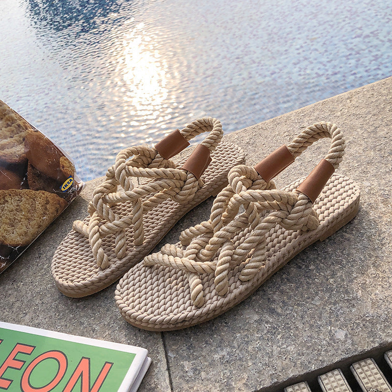 Isabella™ Geflochtene Seil Sandalen
