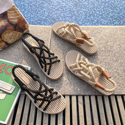 Isabella™ Geflochtene Seil Sandalen