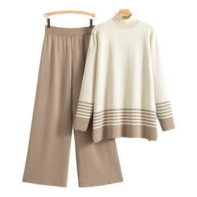 Lia® - Klassisches und Bequemes Bicolor-Set mit Stehkragen