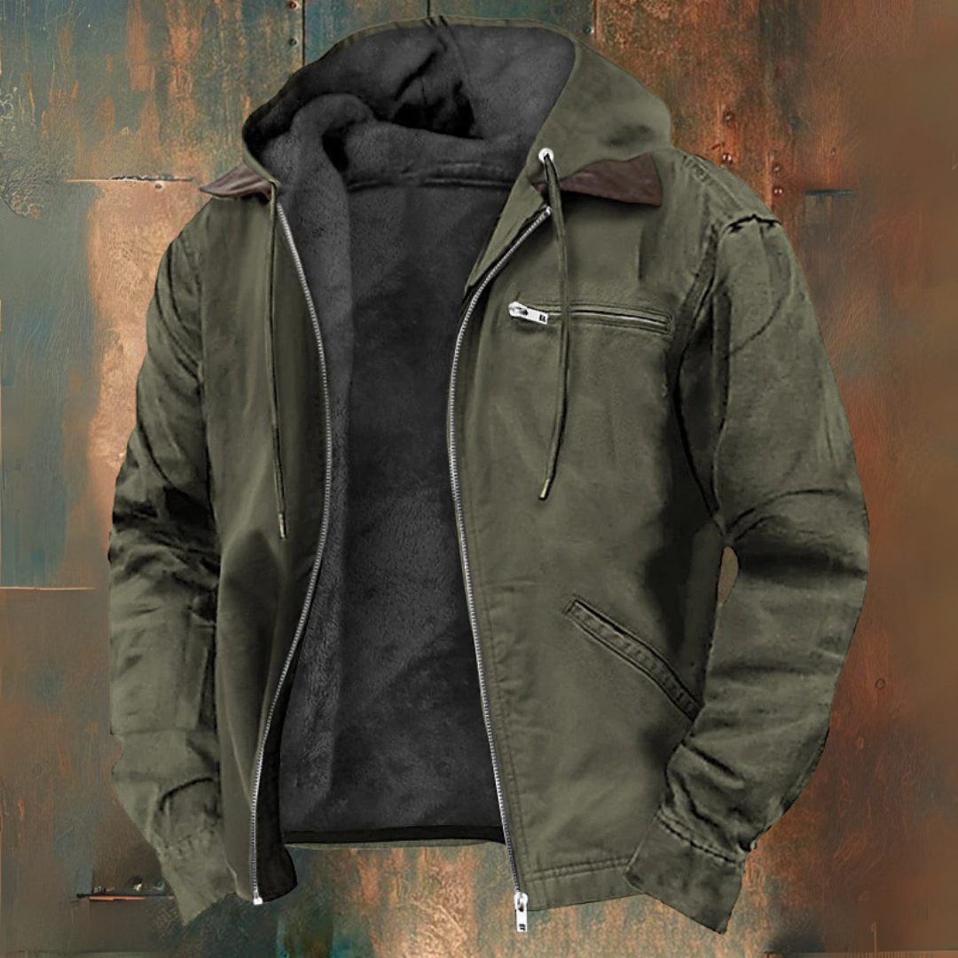 Jacke mit Reißverschluss und Kapuze