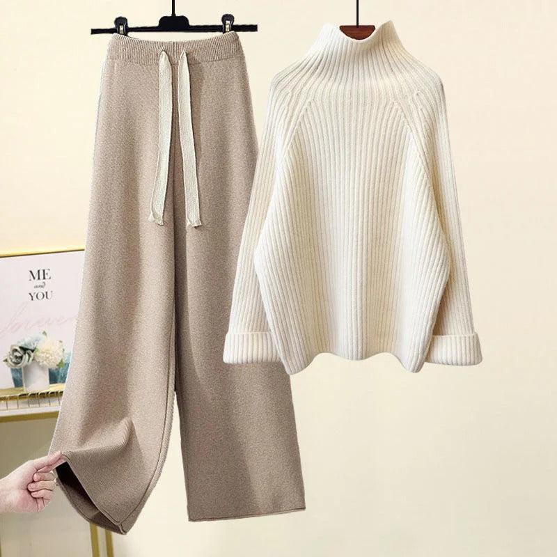 Mira® - Elegantes Strickset mit Rollkragenpullover