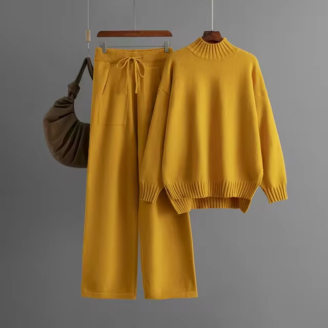 Nia® - Elegantes Set mit langärmliger Bluse und geraden Hosen