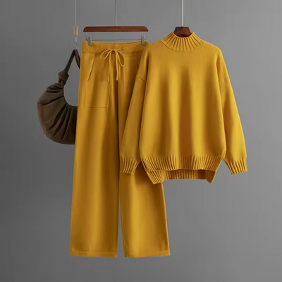 Nia® - Elegantes Set mit langärmliger Bluse und geraden Hosen