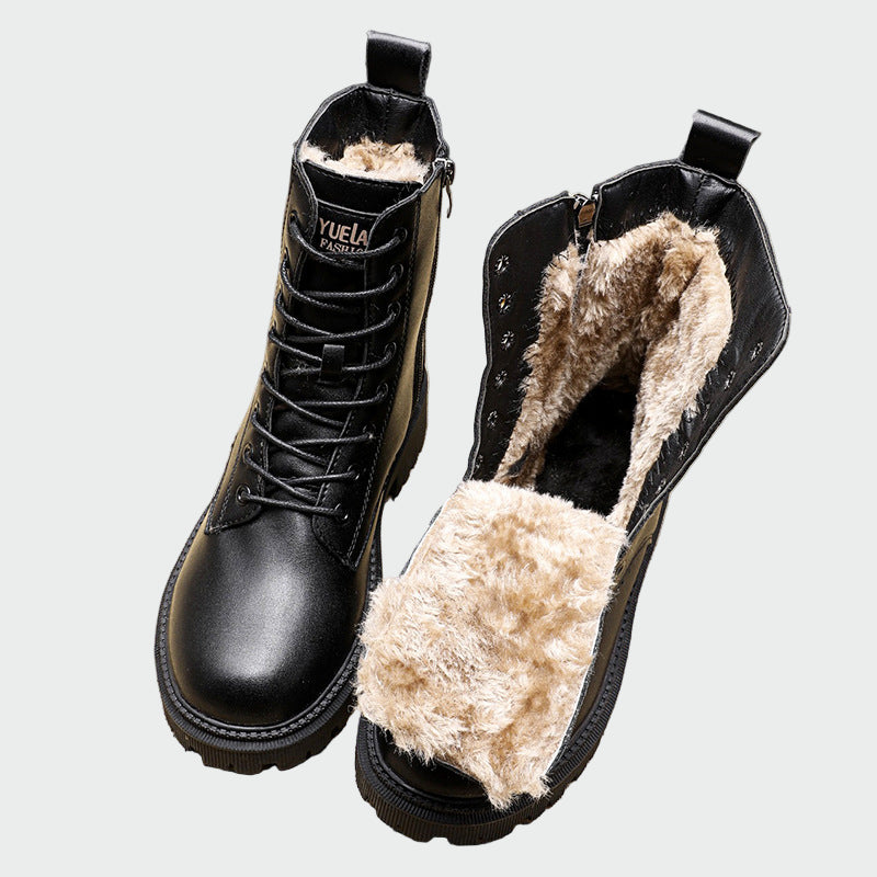 Leder Winter Stiefeletten
