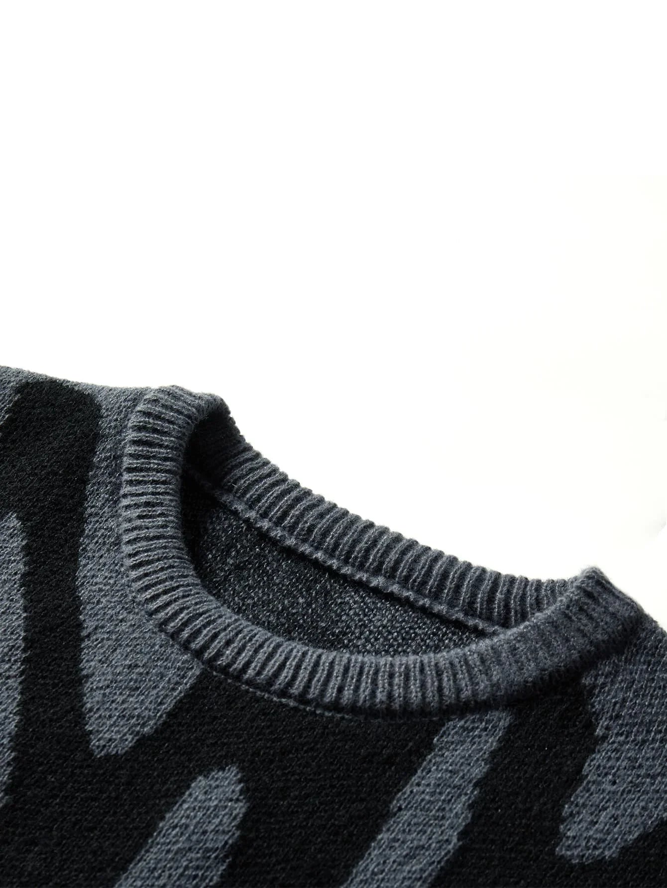 Eleganter gemusterter Pullover