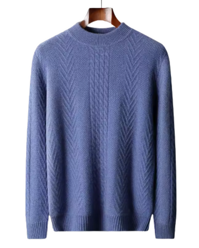 Mizar Gemusterter Kaschmirpullover