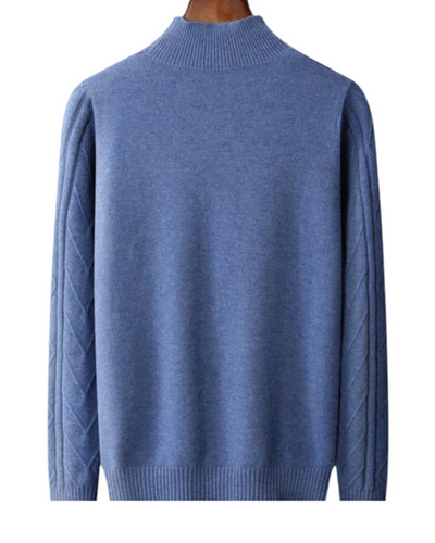 Mizar Gemusterter Kaschmirpullover