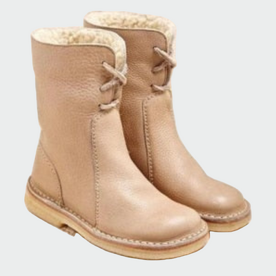 Wasserdichte Leder-Ankle Boots mit Wollfutter