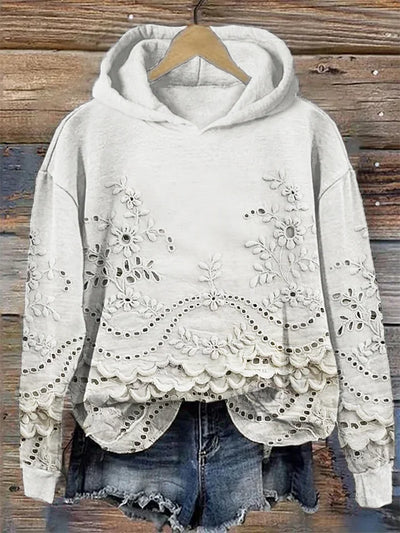 Sachzna™ | Hoodie Mit Blumenstickerei