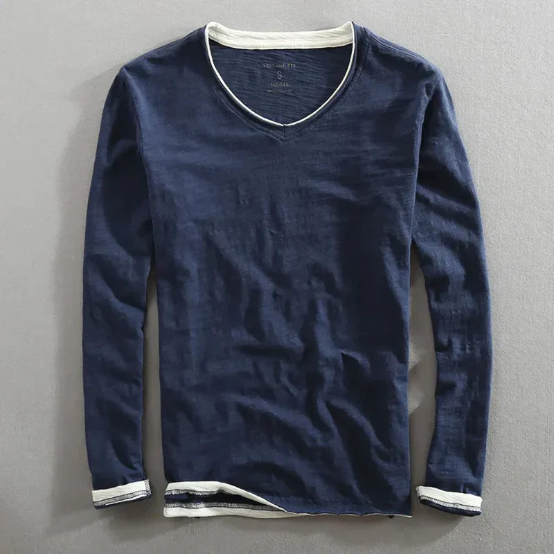 Paris Vintage T-Shirt mit langen Ärmeln