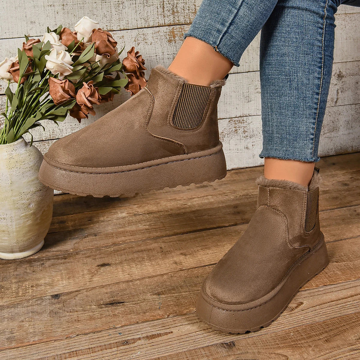 Elsa - Warme Stiefel mit Bequemem Futter