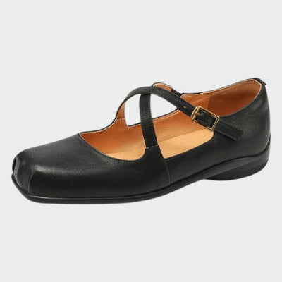 Olivia - Mary Jane Schuhe mit quadratischer Zehenpartie und Kreuzriemen
