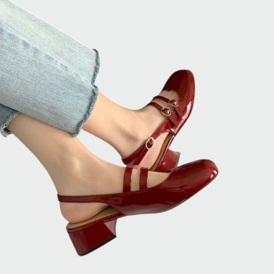 Olivia - Orthopädische Lederflats Mary Jane